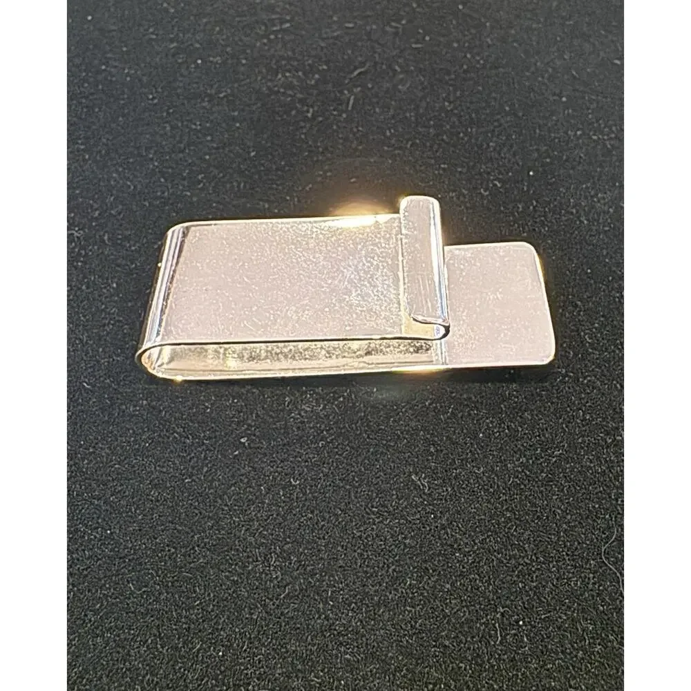 Phat Farm Money Clip Holder Silver-tone Mens 2” X .75” Crystals Enamel